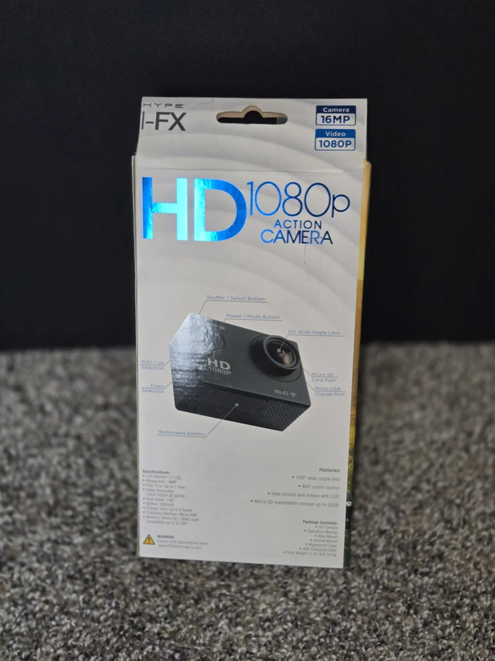 HYPE I-FX HD 1080p Action Camera NEW